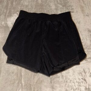 Avia Black Women's Running Shorts with Compression Shorts M 8-10